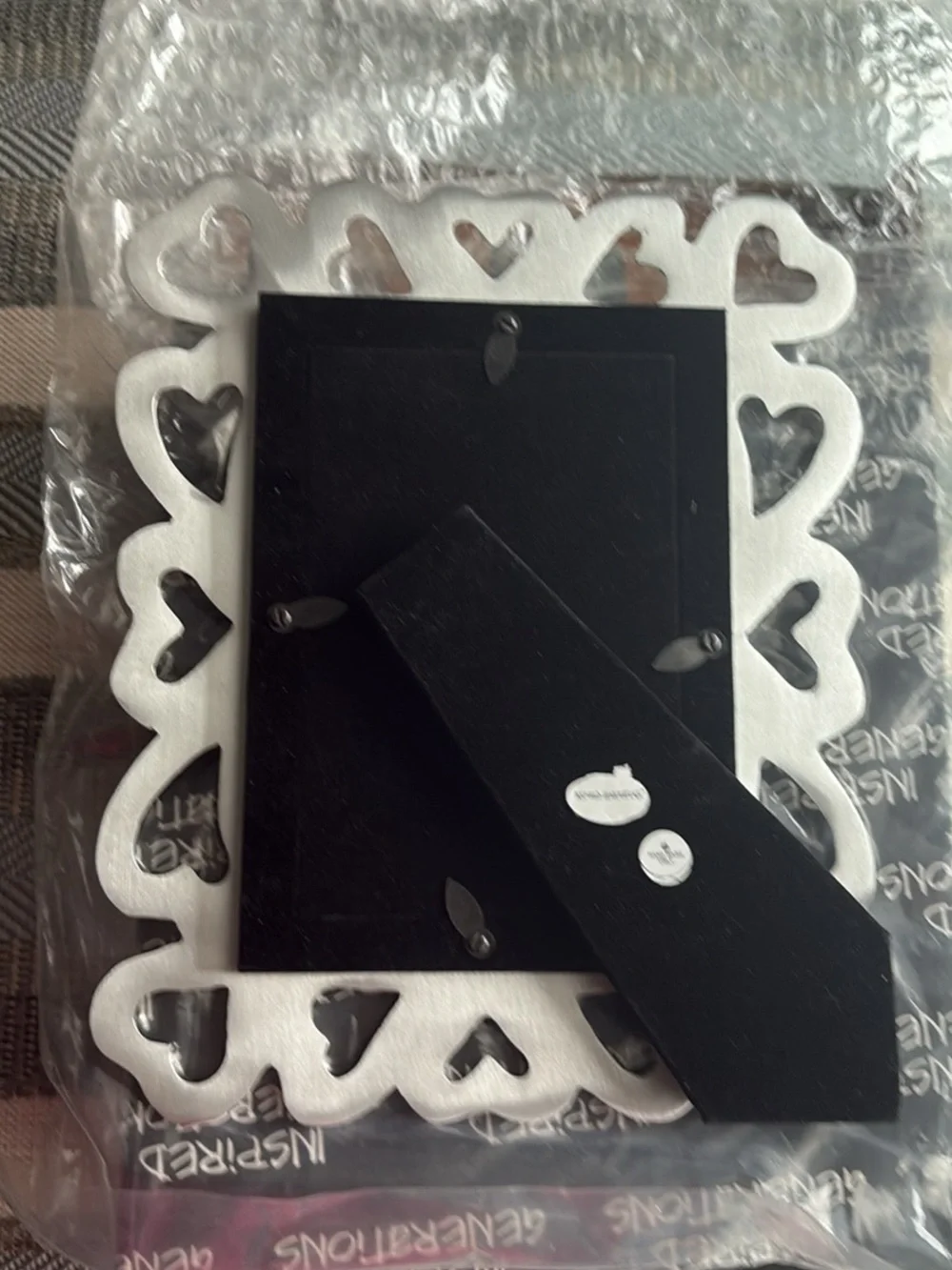 Inspired Generations  Silver Heart Frame with Heart Motif- NIB